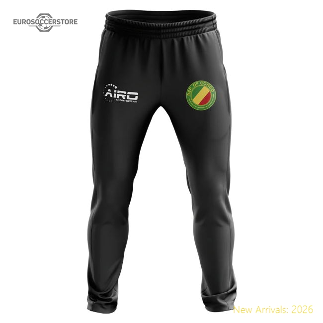 Congo Republic Concept Football Training Pants (Black)-Football Shirts Shop
