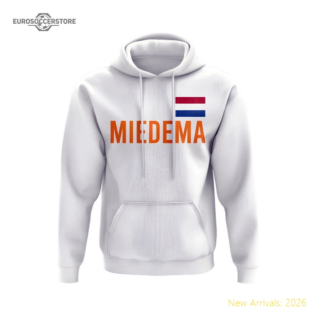 Vivianne Miedema Holland Name Hoody (White)-Football Shirts Shop