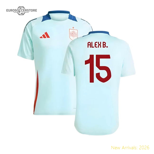 2024-2025 Spain Training Jersey (Halo Mint) (Alex B. 15)-Football Shirts Shop