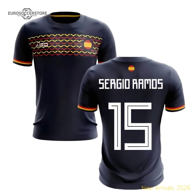 2025-2026 Spain Away Concept Football Shirt (Sergio Ramos 15)-Football Shirts Shop