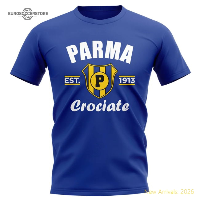 Parma Established Football T-Shirt (Blue)-Football Shirts Shop