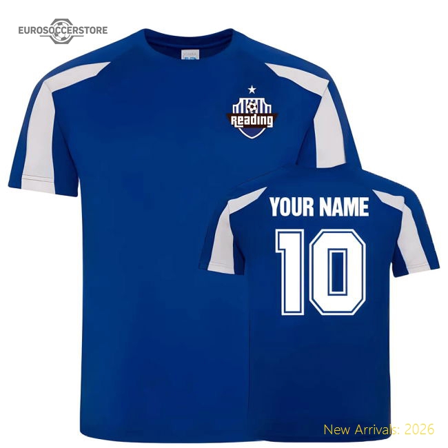 Your Name Reading Sports Training Jersey (Blue)-Football Shirts Shop