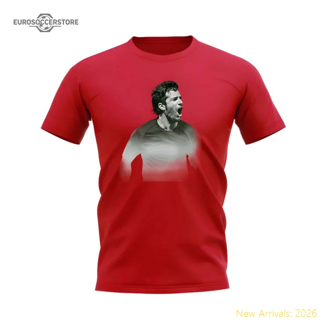 Luis Figo Portugal Legend T-Shirt (Red)-Football Shirts Shop