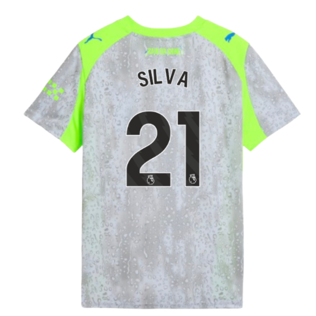 2025-2026 Man City Third Shirt (Kids) (Silva 21)-Football Shirts Shop
