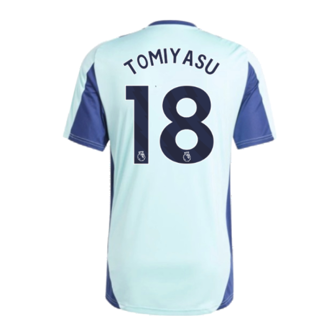 2024-2025 Arsenal Training Jersey (Clear Aqua) (Tomiyasu 18)-Football Shirts Shop