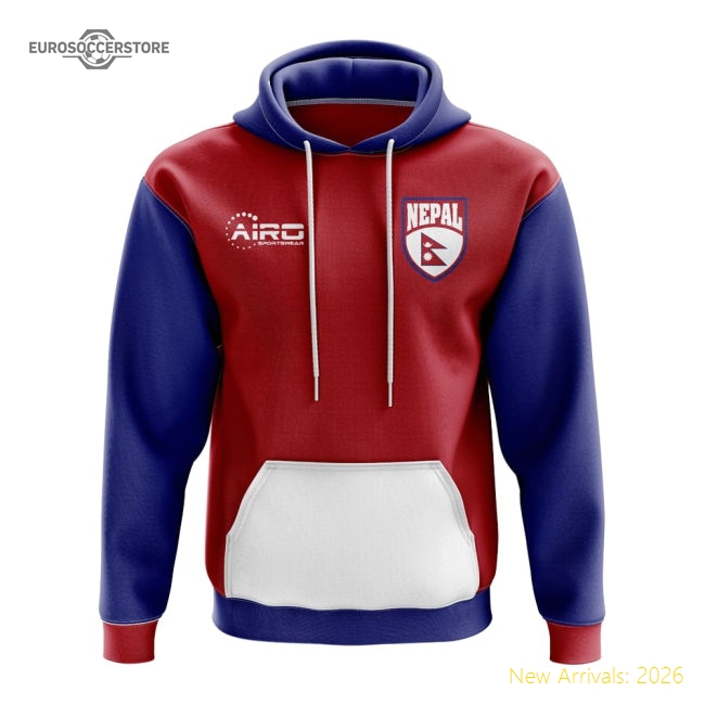 Nepal Concept Country Football Hoody (Red)-Football Shirts Shop