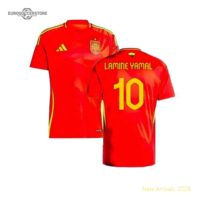 2024-2025 Spain Home Shirt (Lamine Yamal 10)-Football Shirts Shop