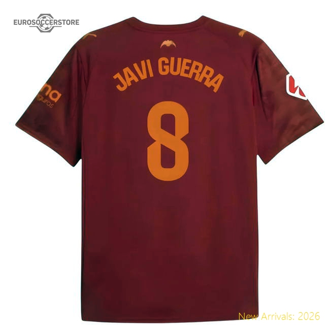 2025-2026 Valencia Away Shirt (Kids) (Javi Guerra 8)-Football Shirts Shop