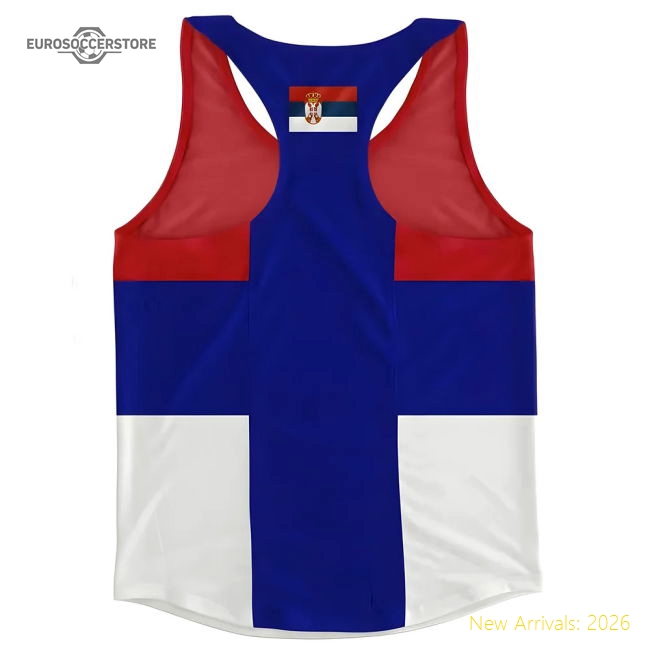Serbia Flag Running Vest-Football Shirts Shop