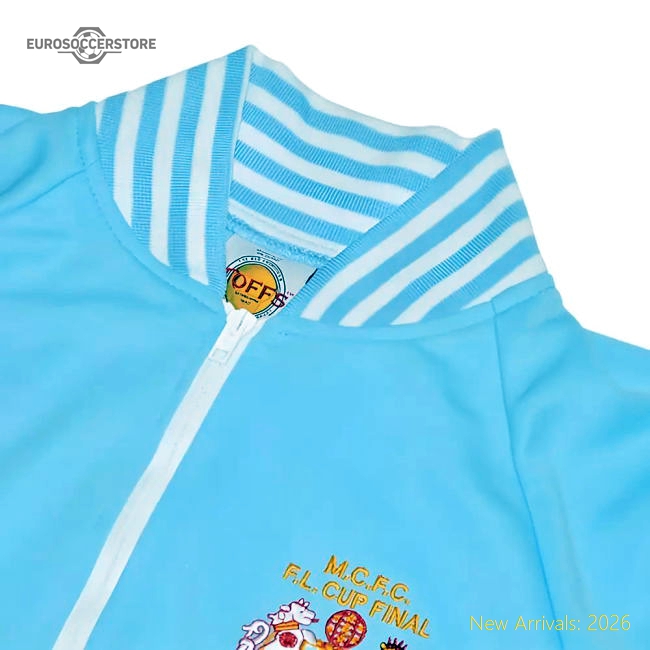 Manchester City 1976 League Cup Retro Tracktop-Football Shirts Shop
