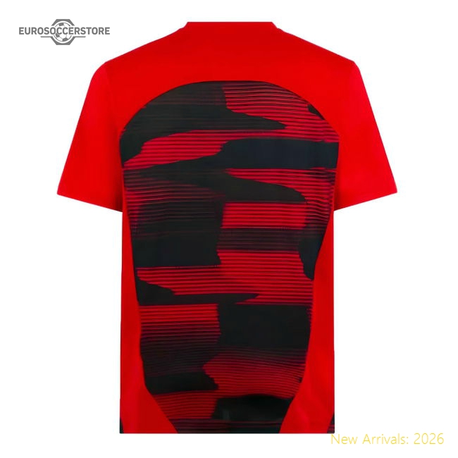 2024-2025 AC Milan Prematch SS Shirt (Red)-Football Shirts Shop