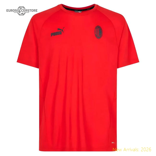 2022-2023 AC Milan Casuals Tee (Red)-Football Shirts Shop