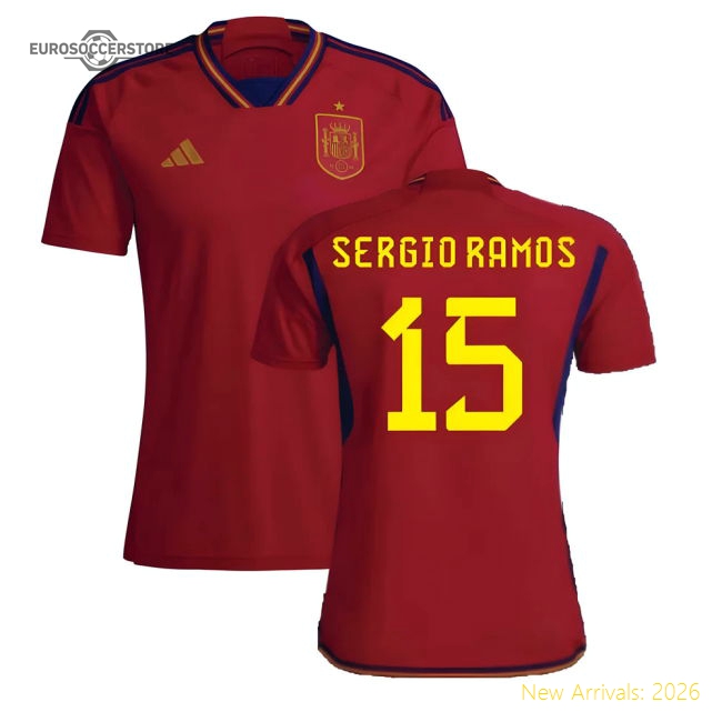 2022-2023 Spain Home Shirt (SERGIO RAMOS 15)-Football Shirts Shop