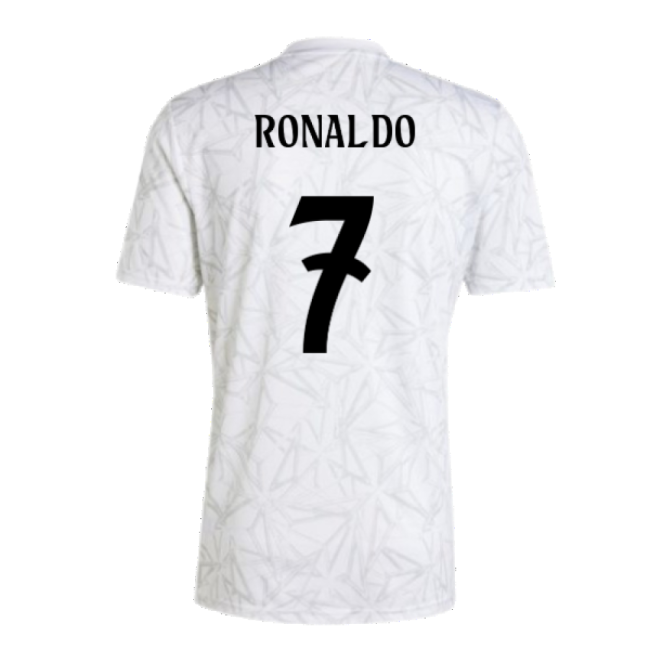 2024-2025 Real Madrid Pre-Match Shirt (White) (Ronaldo 7)-Football Shirts Shop
