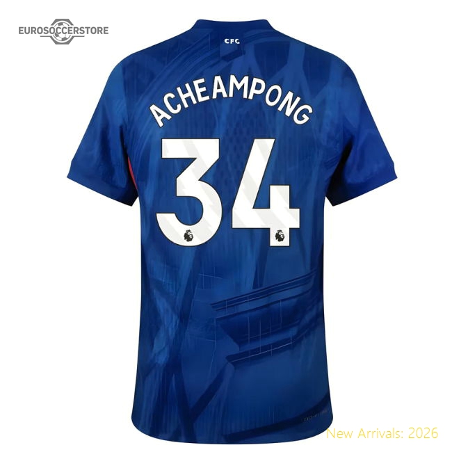 2025-2026 Chelsea Home Authentic Shirt (Acheampong 34)-Football Shirts Shop