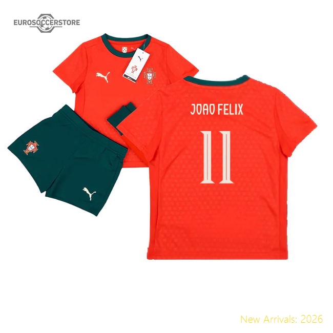 2025-2026 Portugal Home Mini Kit (Joao Felix 11)-Football Shirts Shop