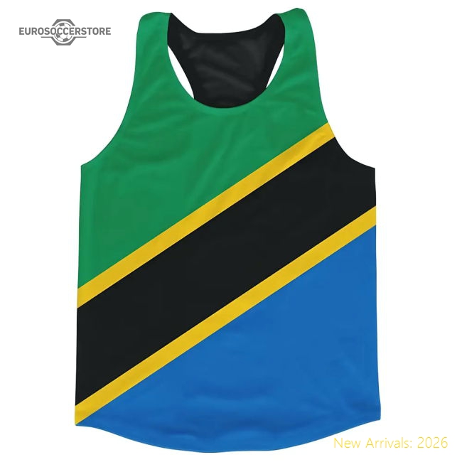 Tanzania Flag Running Vest-Football Shirts Shop