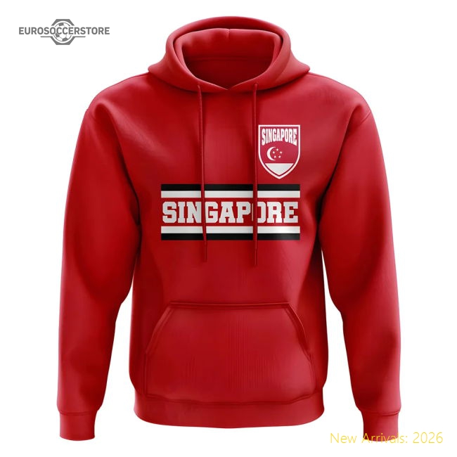 Singapore Core Football Country Hoody (Red)-Football Shirts Shop