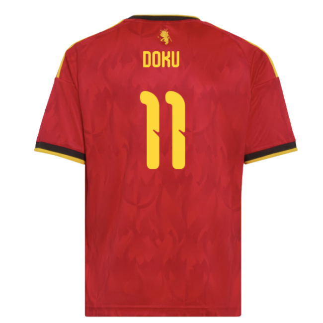 2026-2027 Belgium Home Shirt (Kids) (Doku 11)-Football Shirts Shop