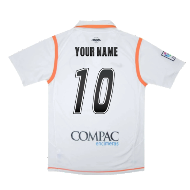 Valencia 2007-08 Home Shirt ((Excellent) S) (Your Name)-Football Shirts Shop