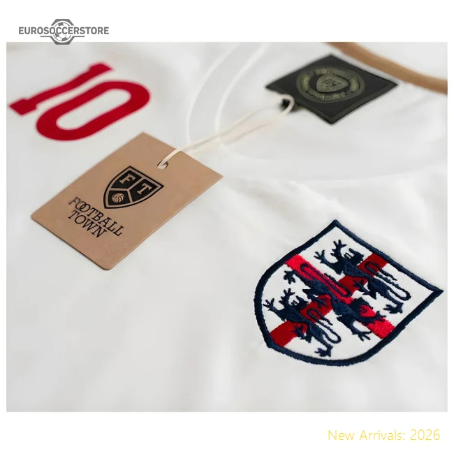 England The Lions Cross 10 Retro Shirt (Womens)-Football Shirts Shop