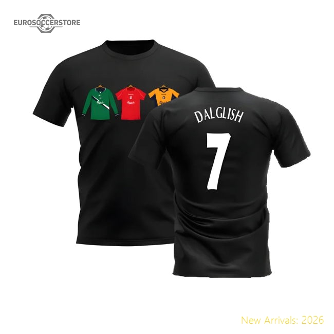 Liverpool 2000-2001 Retro Shirt T-shirt (Black) (DALGLISH 7)-Football Shirts Shop