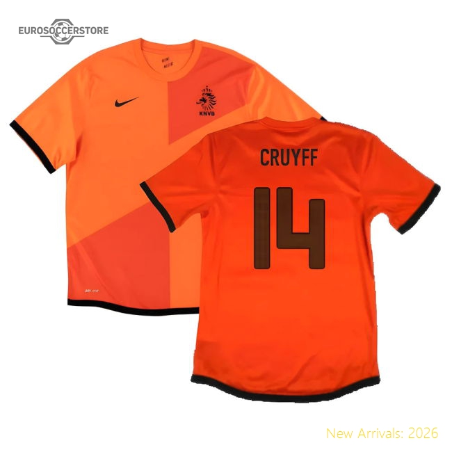 Holland 2012-13 Home Shirt ((Very Good) S) (Cruyff 14)-Football Shirts Shop