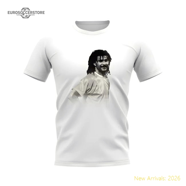 Ruud Gullit Holland Legend T-Shirt (White)-Football Shirts Shop