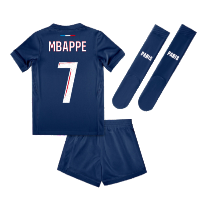 2024-2025 PSG Paris Saint Germain Home Mini Kit (Mbappe 7)-Football Shirts Shop