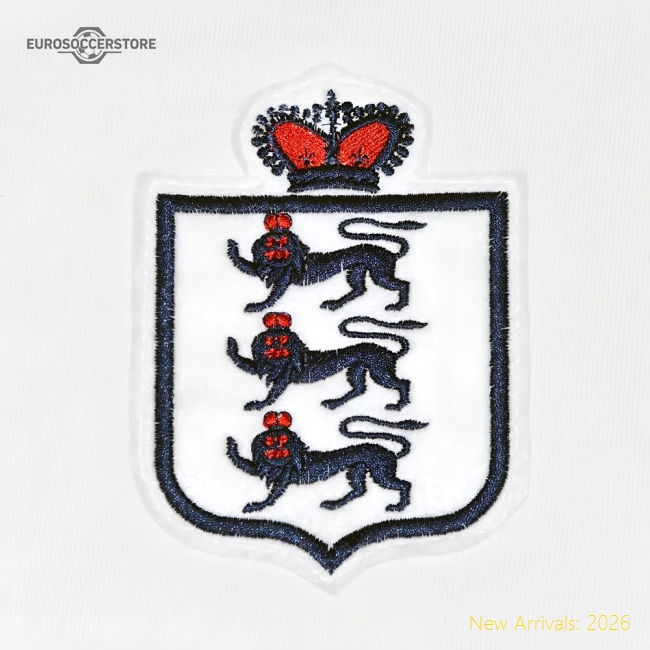 England L/S Retro Football Shirt White-Football Shirts Shop