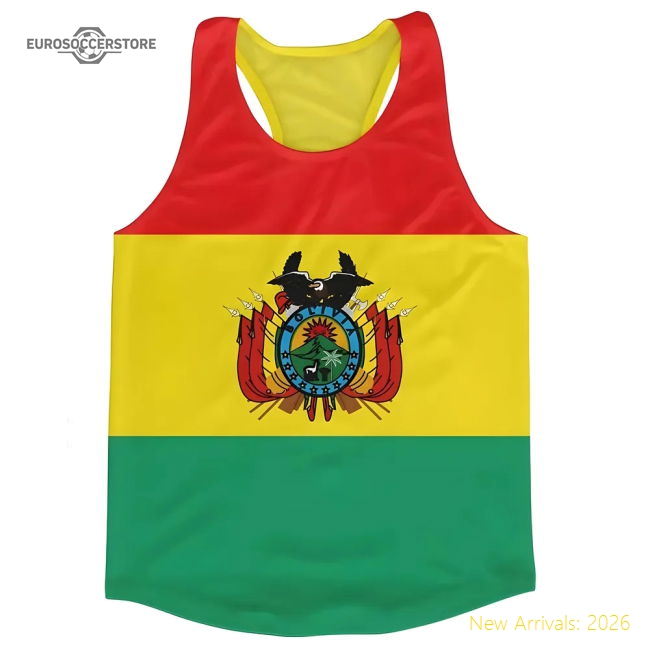 Bolivia Flag Running Vest-Football Shirts Shop