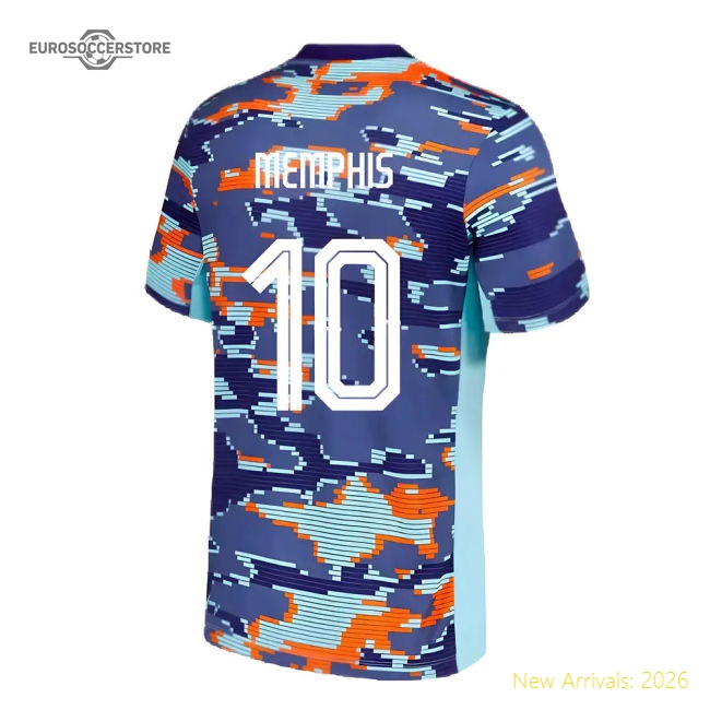 2024-2025 Netherlands Academy Pro Pre-Match Shirt (Blue) (Memphis 10)-Football Shirts Shop