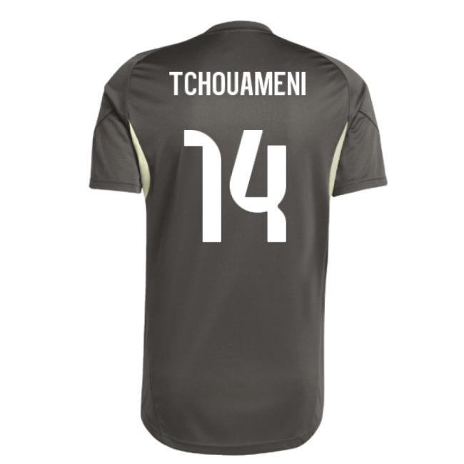 2025-2026 Real Madrid Training Jersey (Utility Grey) (Tchouameni 14)-Football Shirts Shop