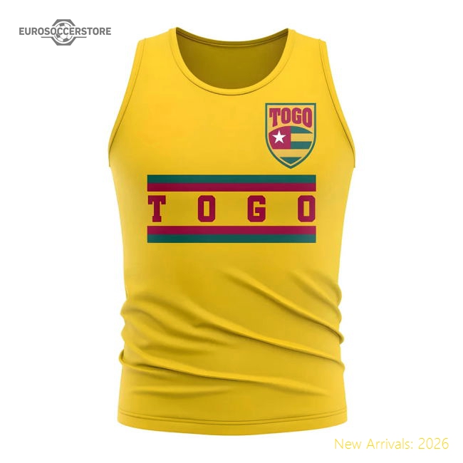 Togo Core Football Country Sleeveless Tee (Yellow)-Football Shirts Shop