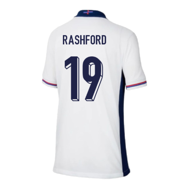 2024-2025 England Home Shirt (Kids) (Rashford 19)-Football Shirts Shop