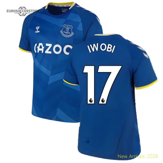2021-2022 Everton Home Shirt (IWOBI 17)-Football Shirts Shop