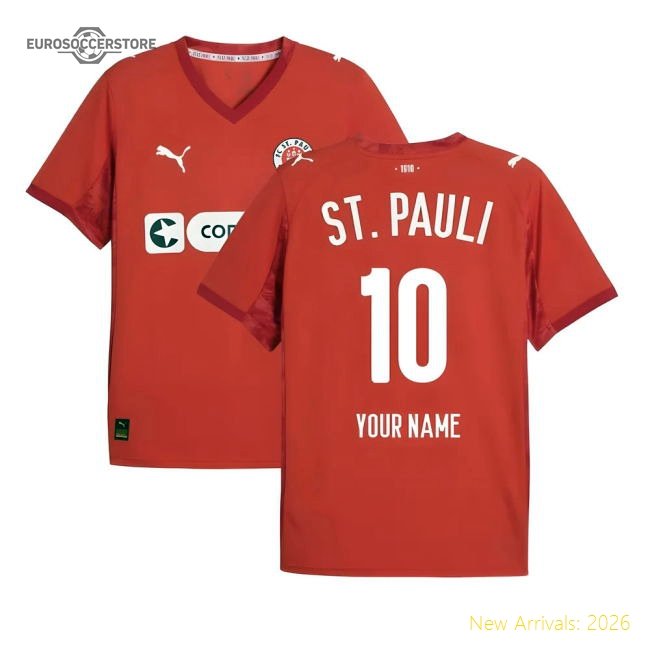 2025-2026 St Pauli Fourth Shirt (Your Name)-Football Shirts Shop