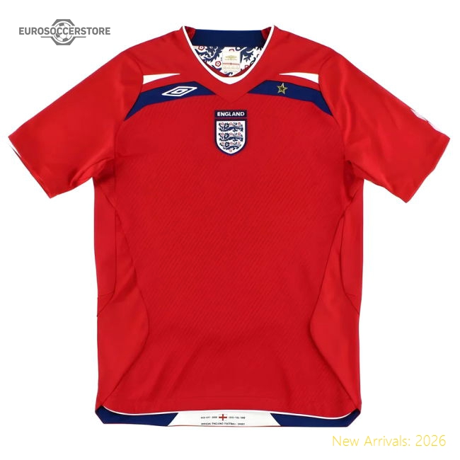 England 2008-10 Away Shirt (XL) (Mint)-Football Shirts Shop
