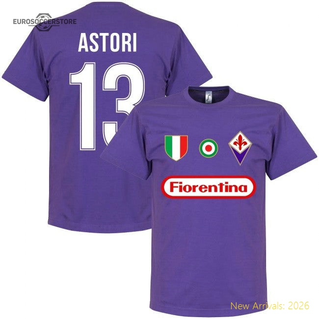 Fiorentina Astori 13 Team T-Shirt - Purple-Football Shirts Shop