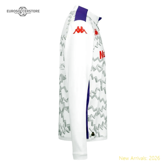 2024-2025 Fiorentina Training Sweat 1/4 Zip (White)-Football Shirts Shop
