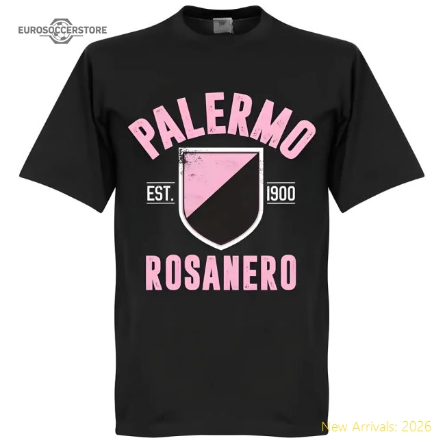 Palermo Established T-Shirt - Black-Football Shirts Shop