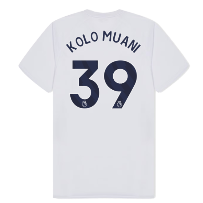 Tottenham Hotspur Poly T-shirt (White) (Kolo Muani 39)-Football Shirts Shop