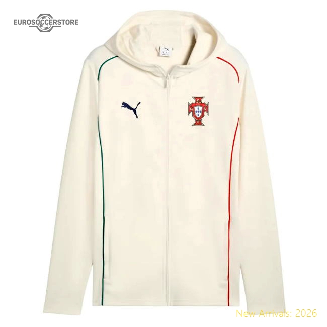 2025-2026 Portugal Casuals Hooded Jacket (Sugared Almond)-Football Shirts Shop