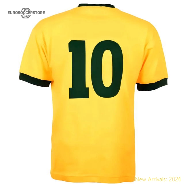 Brazil 1970 World Cup Pele 10 Shirt-Football Shirts Shop