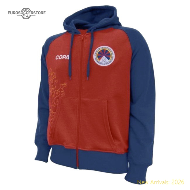 Tibet Zip Hooded Sweater (Red)-Football Shirts Shop