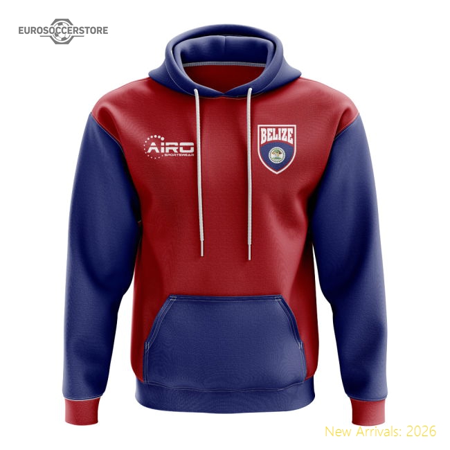 Belize Concept Country Football Hoody (Red)-Football Shirts Shop