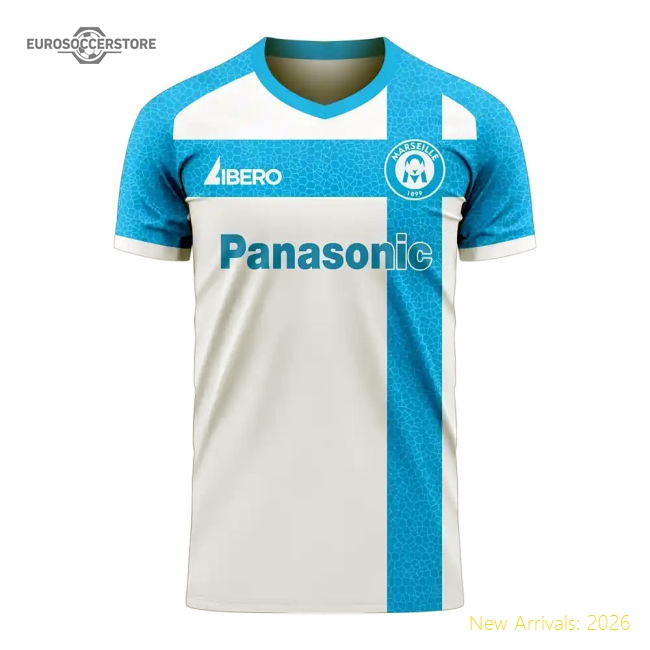 Marseille 2025-2026 Home Concept Football Kit (Libero) (Your Name)-Football Shirts Shop