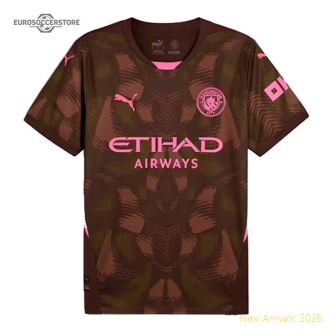 2024-2025 Man City Third Goalkeeper Shirt (Espresso Brown)-Football Shirts Shop