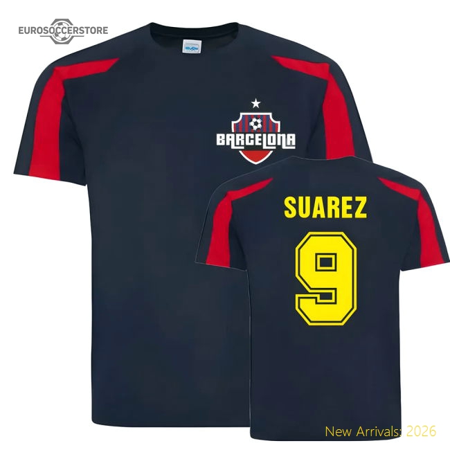 Luis Suarez Barcelona Sports Training Jersey (Navy)-Football Shirts Shop