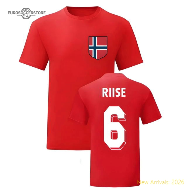 John Arne Riise Norway National Hero Tee (Red)-Football Shirts Shop
